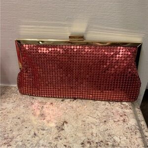 bebe Red‎ Crossbody Bag with Gold Accents